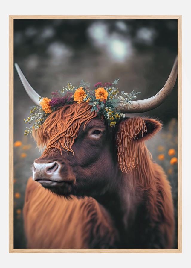Highland Cow With Flowers Įrašai
