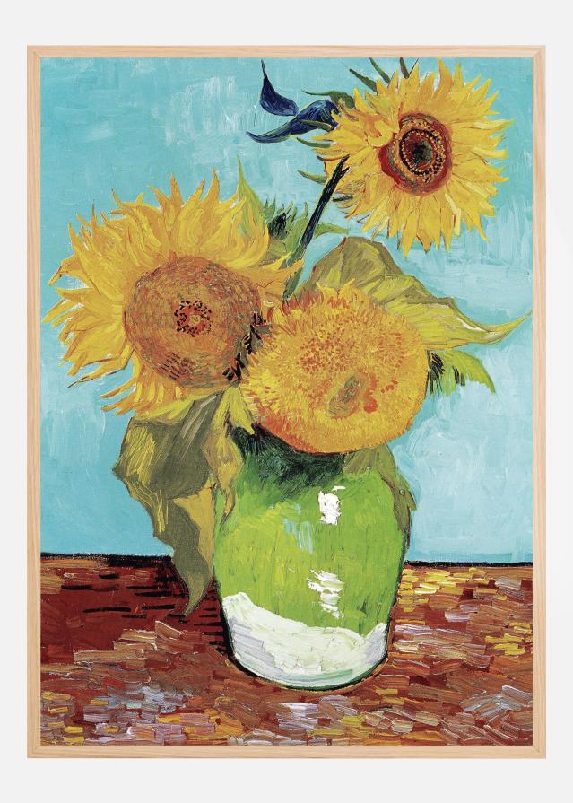 Vase With Three Sunflowers Įrašai