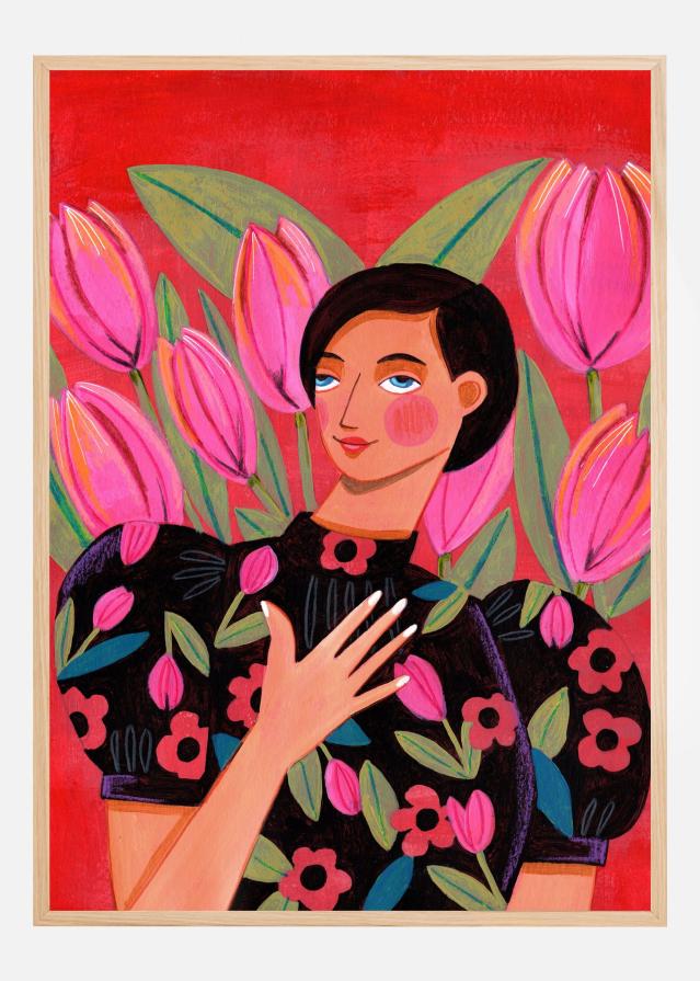 Abstract Modern Woman Portrait Įrašai