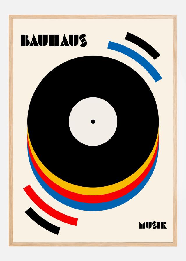 Bauhaus Musik Retro Illustration Įrašai