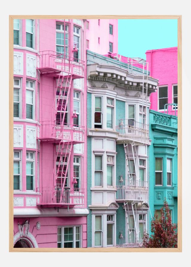 Pink and Blue Row Houses in San Francisco Įrašai
