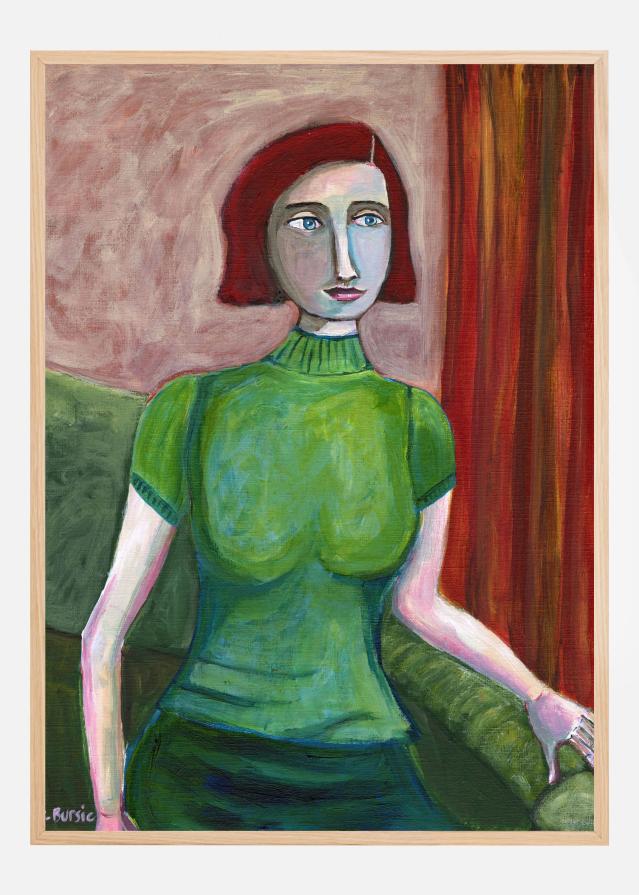 Vintage Red Head in Green Įrašai