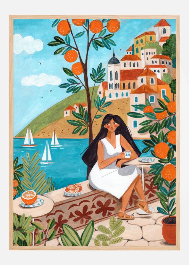 Travel woman in Mediterranean coast Įrašai