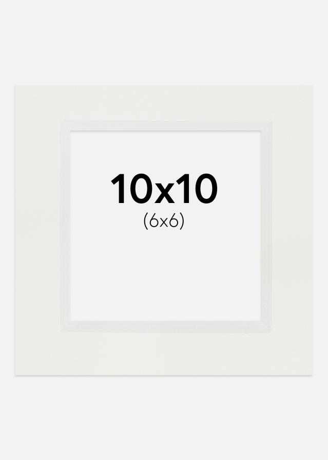 Paspartu Baltas 3 mm Balta šerdis 10x10 cm (6x6)