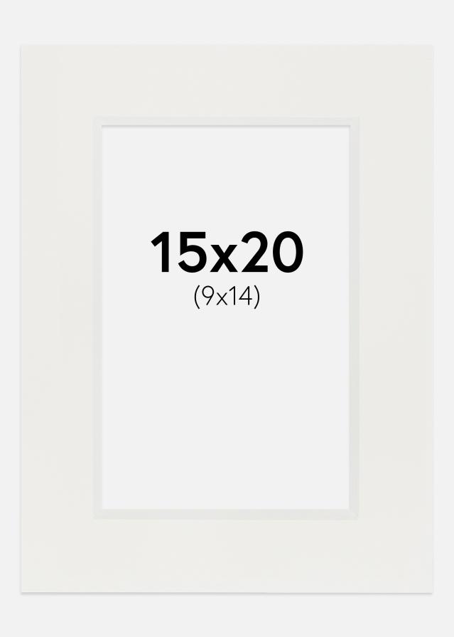 Paspartu Baltas 3 mm Balta šerdis 15x20 cm (9x14)