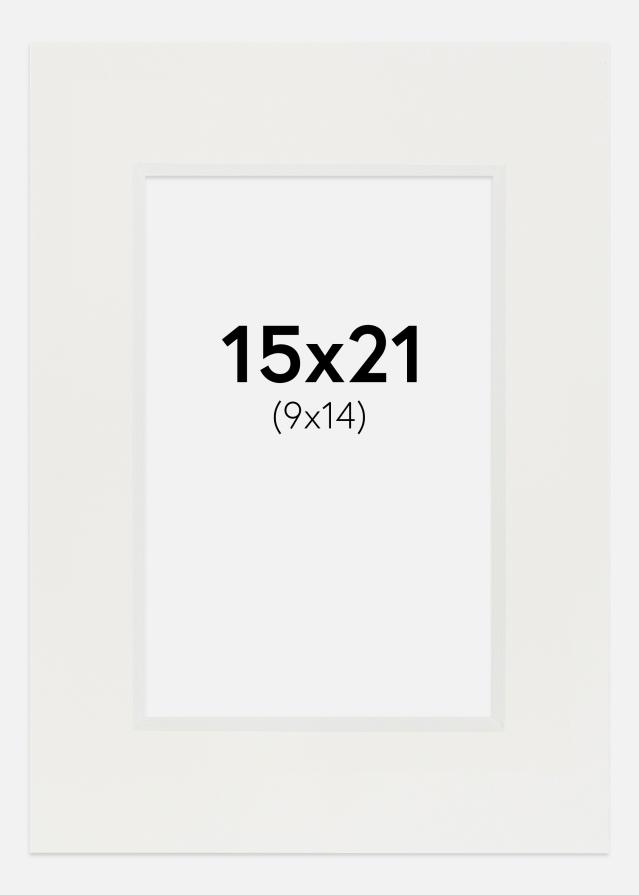 Paspartu Baltas 3 mm Balta šerdis 15x21 cm (9x14)