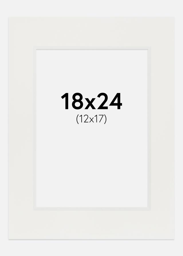 Paspartu Baltas 3 mm Balta šerdis 18x24 cm (12x17)