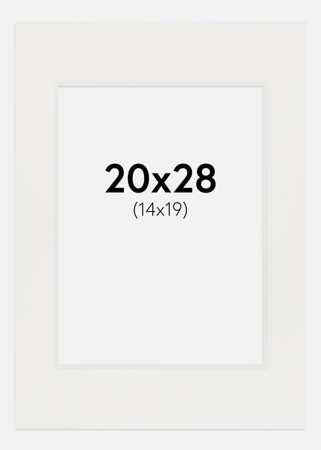 Paspartu Baltas 3 mm Balta šerdis 20x28 cm (14x19)