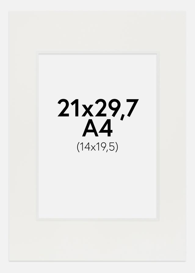 Paspartu Baltas 3 mm Balta šerdis A4 21x29,7 cm (14x19,5)