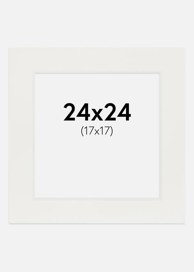 Paspartu Baltas 3 mm Balta šerdis 24x24 cm (17x17)