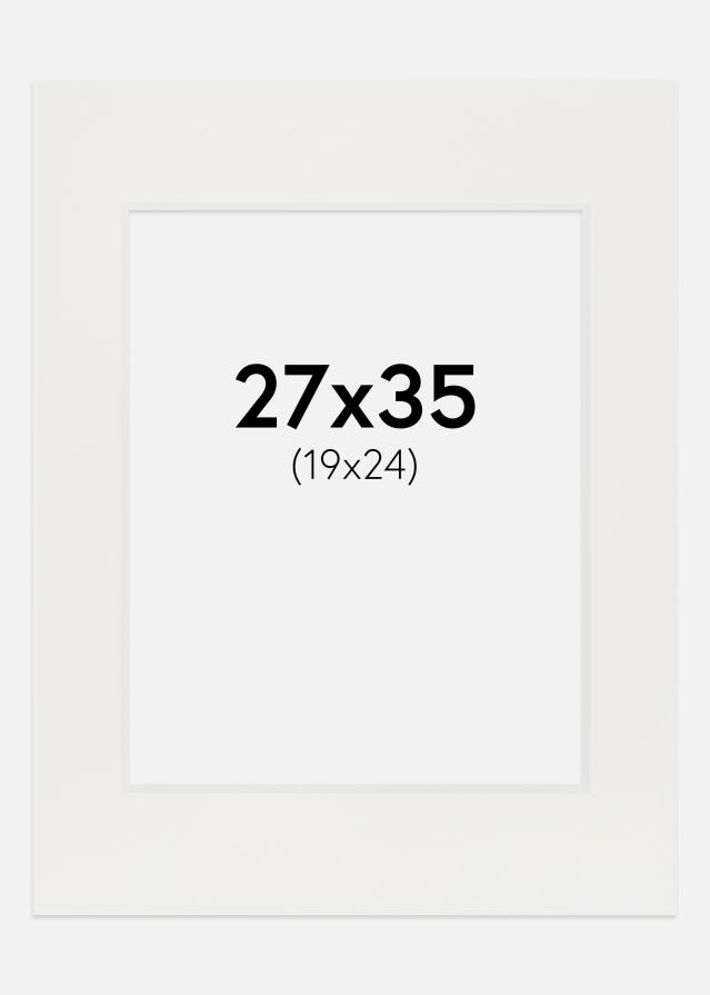 Paspartu Baltas 3 mm Balta šerdis 27x35 cm (19x24)