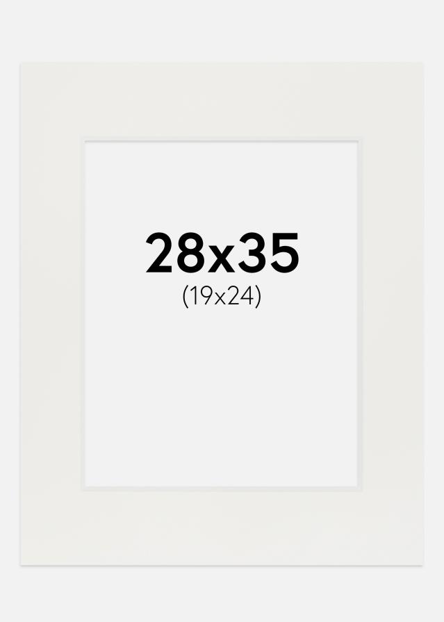 Paspartu Baltas 3 mm Balta šerdis 28x35 cm (19x24)