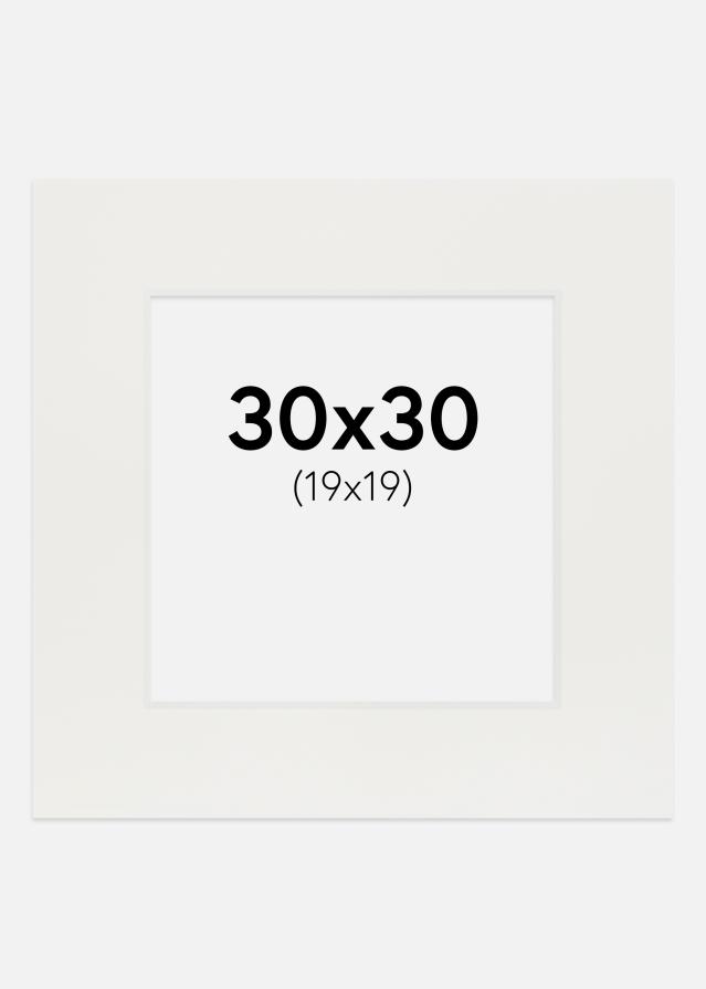 Paspartu Baltas 3 mm Balta šerdis 30x30 cm (19x19)