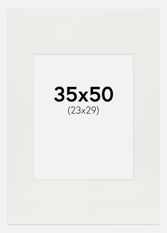 Paspartu Baltas 3 mm Balta šerdis 35x50 cm (23x29)