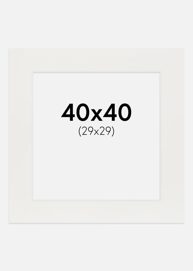 Paspartu Baltas 3 mm Balta šerdis 40x40 cm (29x29)