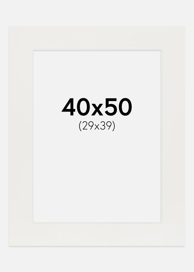 Paspartu Baltas 3 mm Balta šerdis 40x50 cm (29x39)