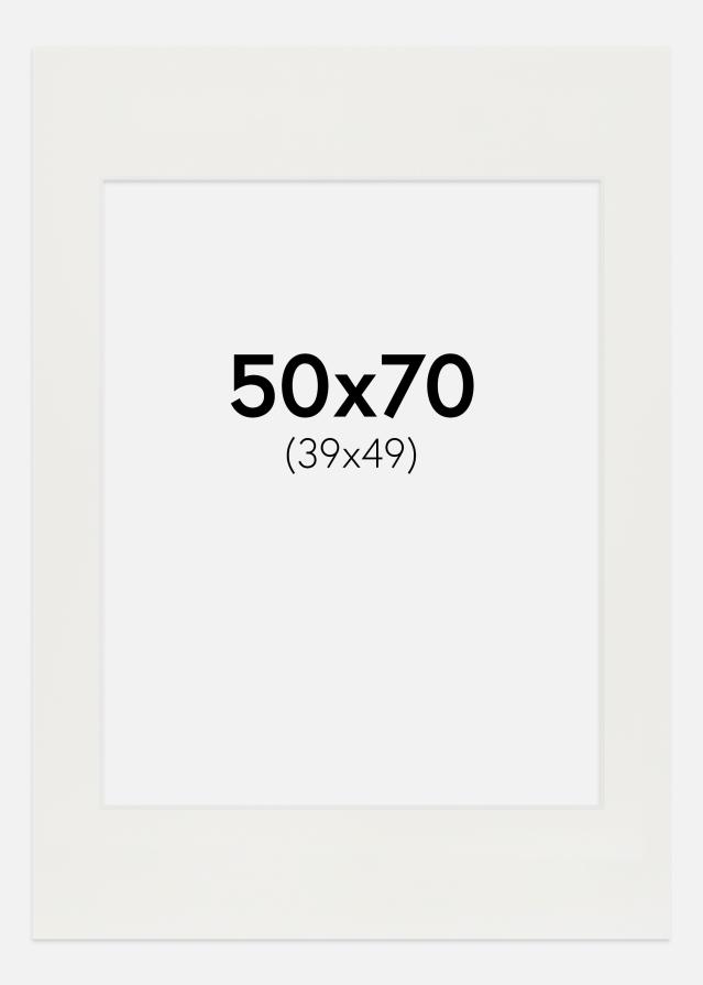 Paspartu Baltas 3 mm Balta šerdis 50x70 cm (39x49)