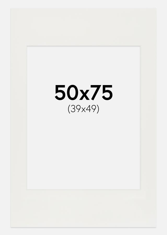 Paspartu Baltas 3 mm Balta šerdis 50x75 cm (39x49)