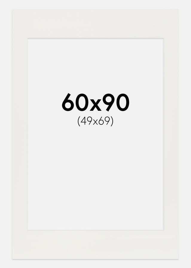 Paspartu Baltas 3 mm Balta šerdis 60x90 cm (49x69)