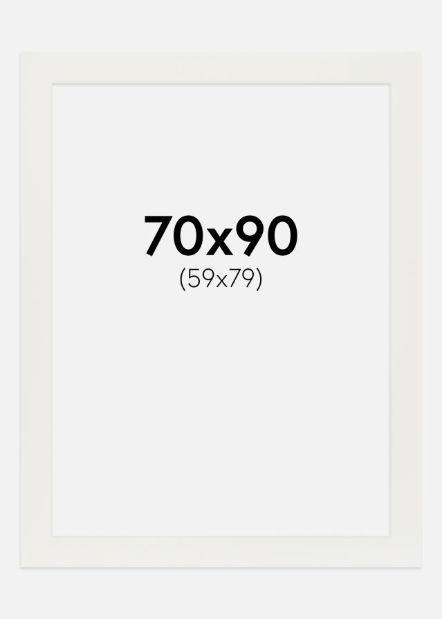 Paspartu Baltas 3 mm Balta šerdis 70x90 cm (59x79)