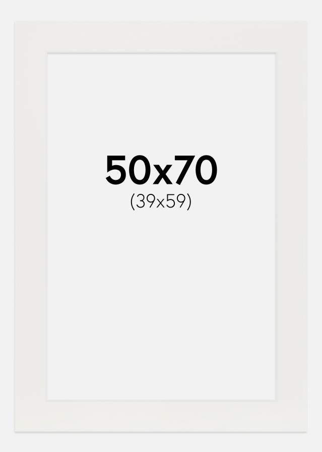 Paspartu Baltas 3 mm Balta šerdis 50x70 cm (39x59)