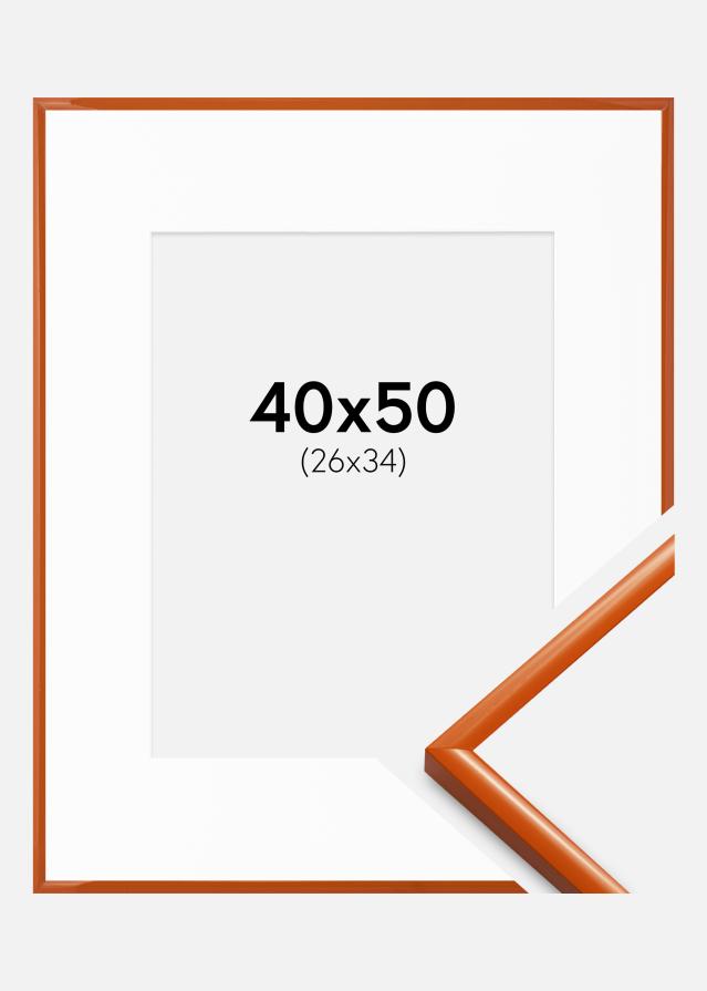 Rėmas New Lifestyle oranžinė 40x50 cm - Paspartu Baltas 27x35 cm