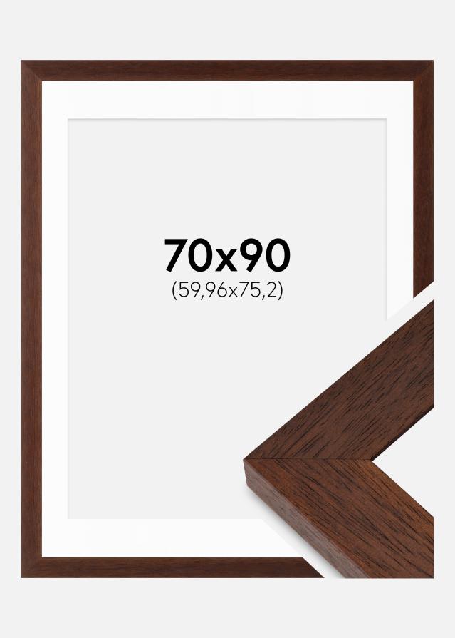 Rėmas Juno Teak 70x90 cm - Paspartu Baltas 24x30 inches