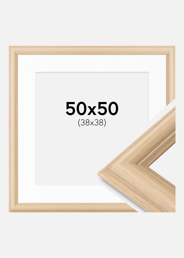 Rėmas Västkusten ąžuolas 50x50 cm - Paspartu baltas 39x39 cm