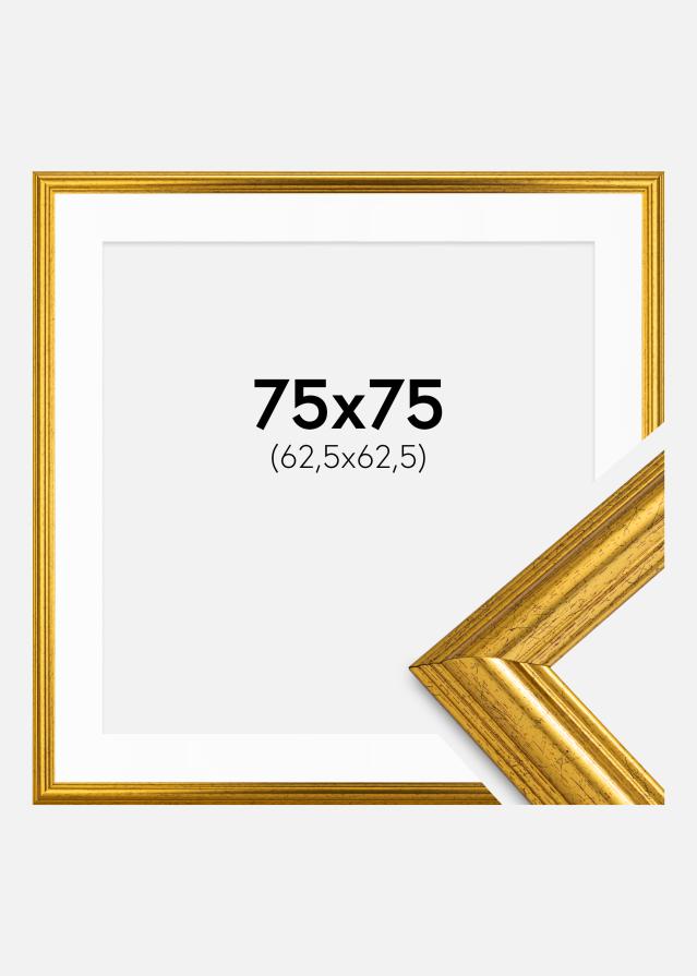 Rėmas Västkusten Aukso 75x75 cm– Paspartu baltas 25x25 inches