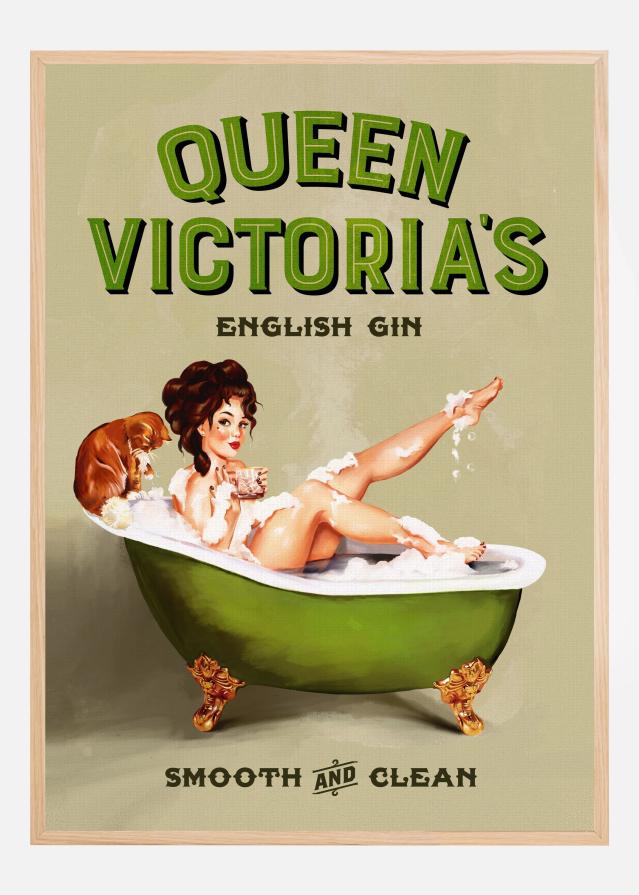 Queen Victoria English Gin Bath Pinup Girl Įrašai