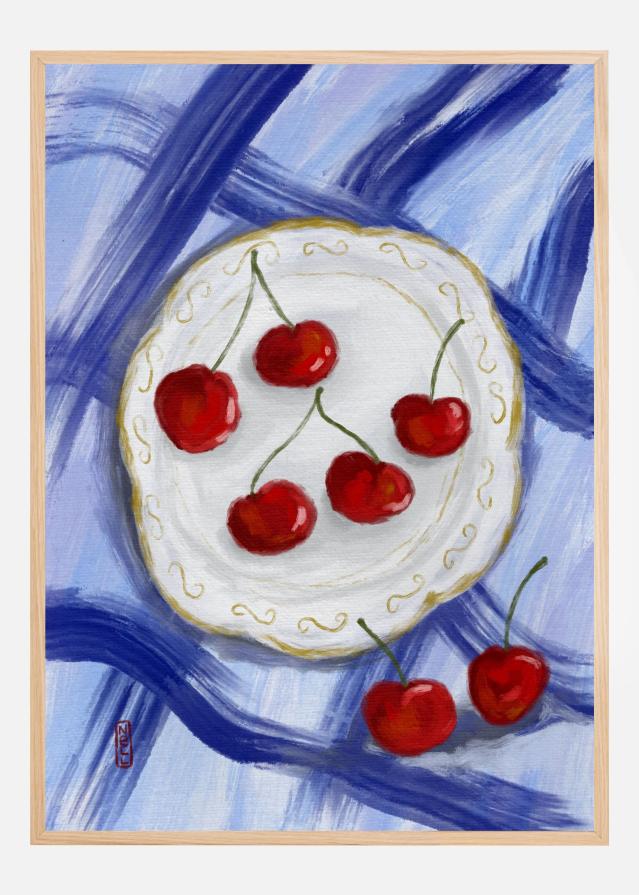 A Plate of Cherries Food Painting Įrašai