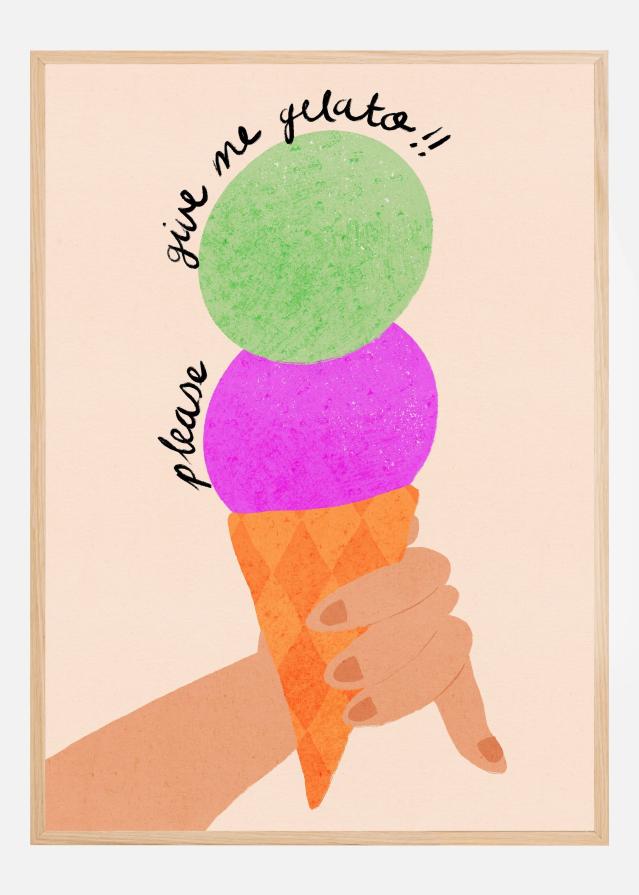 Please Give Me Gelato Ice Cream Typography Blueberry and Mint Įrašai