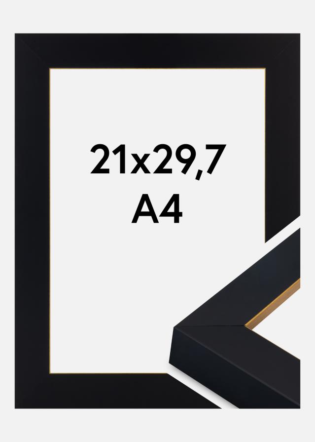 Rėmas Sussex Akrilo stiklas Juoda/Auksinė 21x29,7 cm (A4)