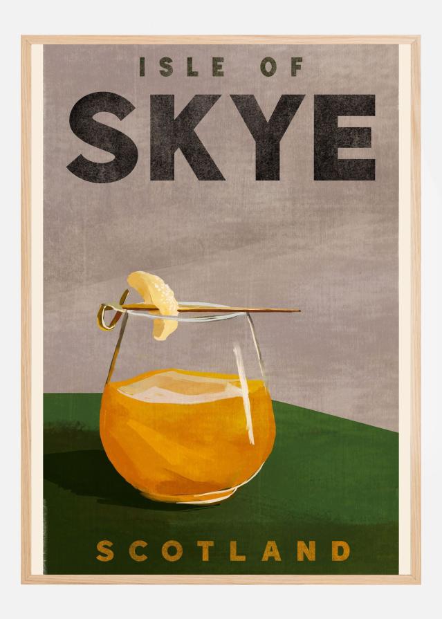 Isle Of Skye Scotland Scotch Cocktail Travel Poster Įrašai