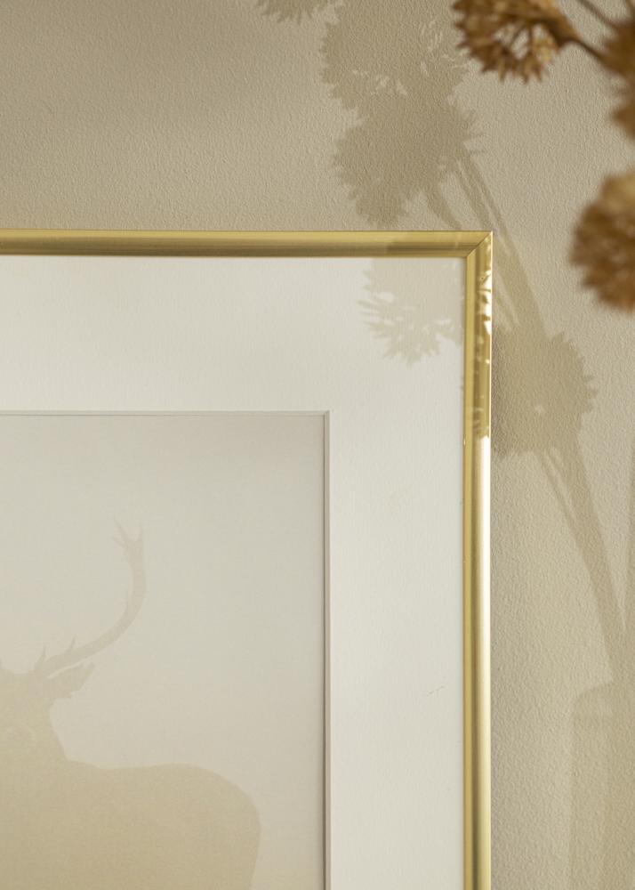 Rėmas New Lifestyle aukso 15x15 cm - Paspartu Baltas 9x9 cm