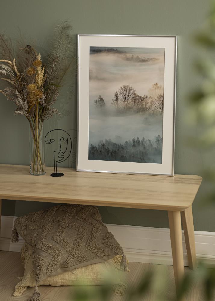 Rėmas New Lifestyle Sidabras 10x18 cm - Paspartu Baltas 8x10 cm