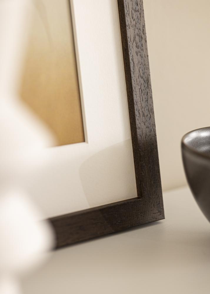 Rėmas Rudas Medinis 55x80 cm - Paspartu Baltas 45x70 cm