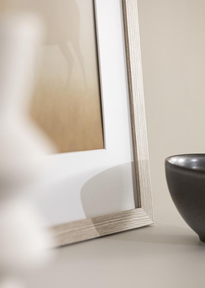 Rėmas Stilren Greige ąžuolas 30x40 cm - Paspartu Baltas 20x28 cm