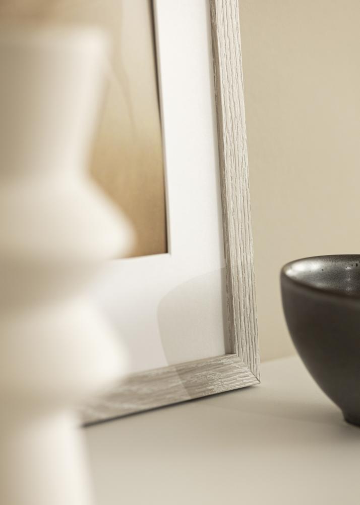 Rėmas Stilren šviesiai Pilka ąžuolas 40x50 cm - Paspartu baltas 12x15 inches