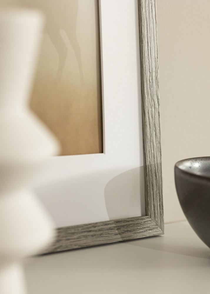 Rėmas Stilren Pilka ąžuolas 40x50 cm - Paspartu Baltas 27,5x37 cm