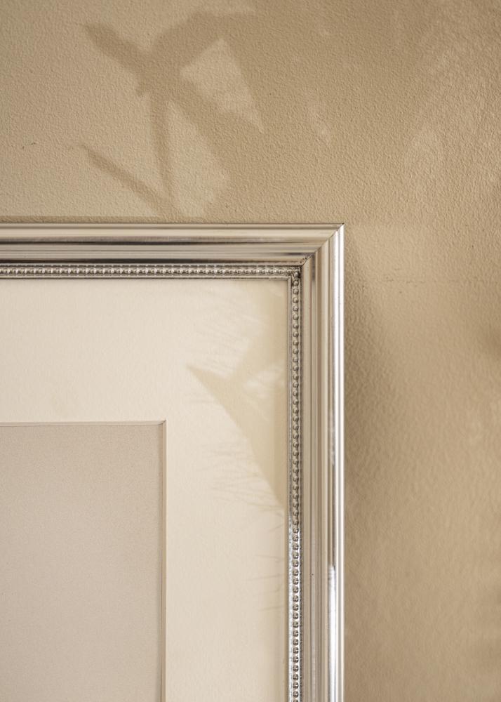 Rėmas Gala Sidabras 50x70 cm - Paspartu Baltas 39x60 cm