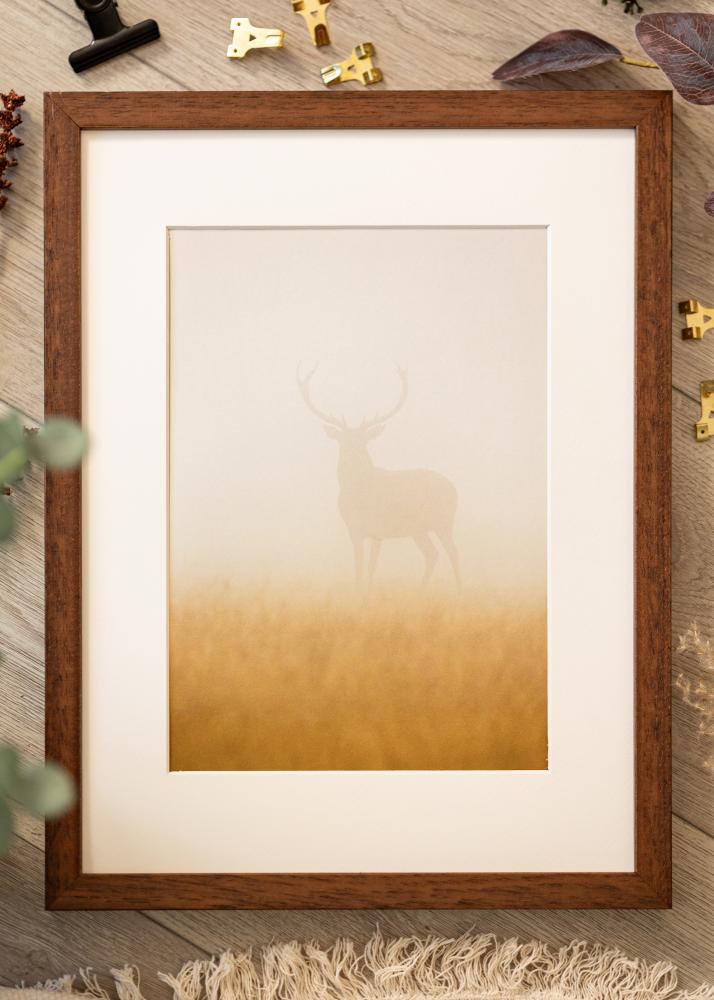 Rėmas Hermes Teak 40x50 cm - Paspartu Baltas 29,7x42 cm