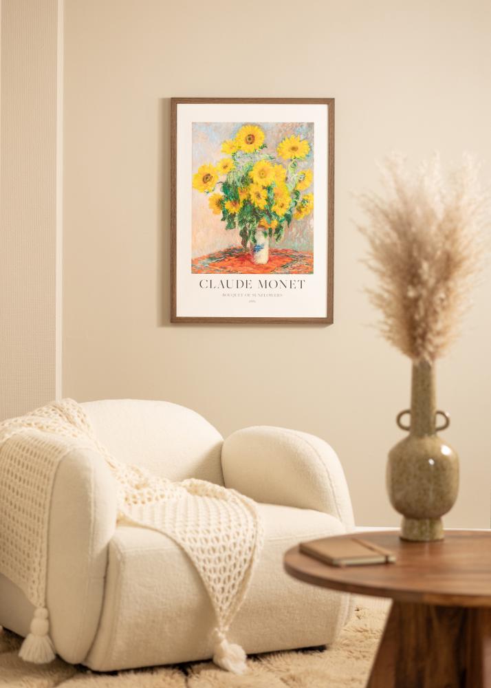 Rėmas Hermes Riešutas 70x90 cm - Paspartu Baltas 55x70 cm