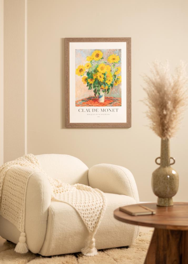 Rėmas Juno Pilka 70x100 cm - Paspartu baltas 62x93 cm