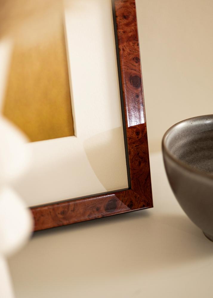 Rėmas Hermes Riešutas 60x80 cm - Paspartu baltas 20x28 inches