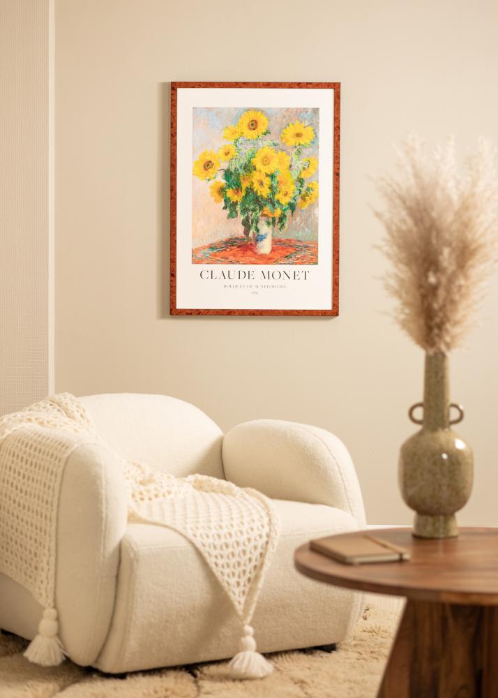 Rėmas Hermes Riešutas 60x80 cm - Paspartu baltas 20x28 inches