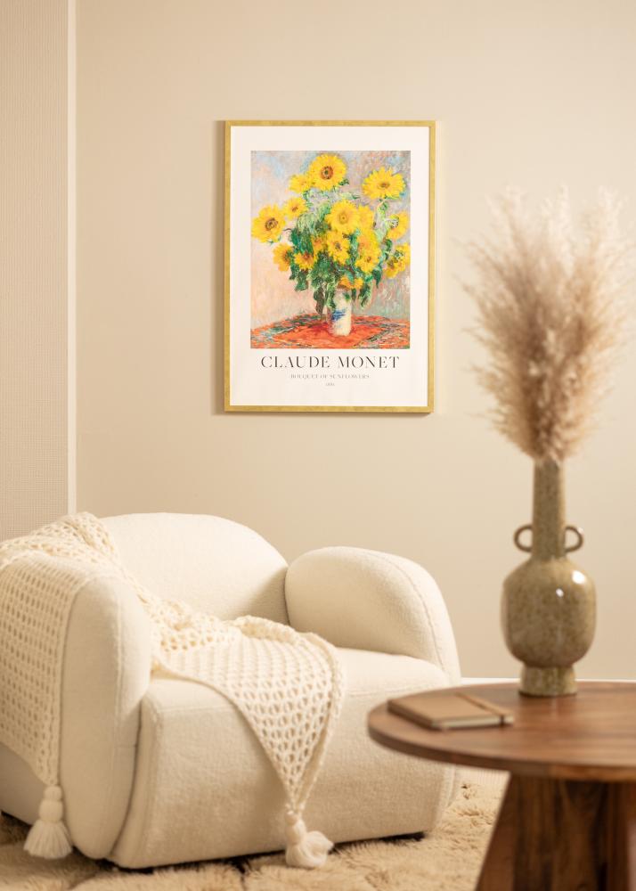 Rėmas Ares aukso 50x60 cm - Paspartu Baltas 16x20 inches