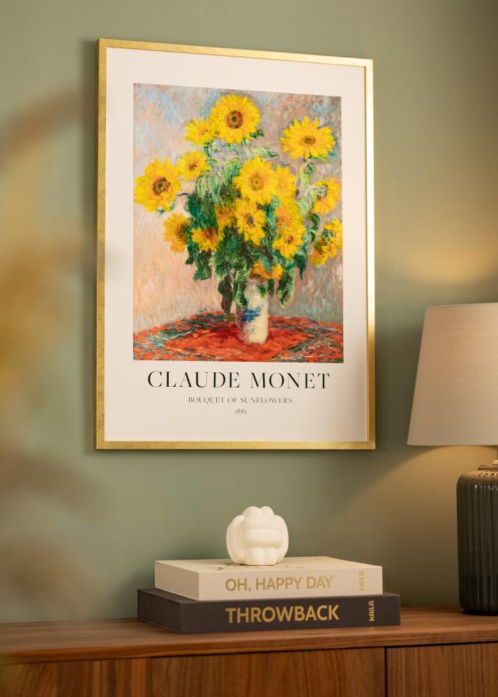 Rėmas Ares aukso 50x60 cm - Paspartu Baltas 16x20 inches