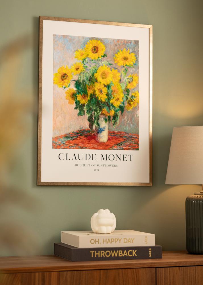 Rėmas Ares žalvaris 40x50 cm - Paspartu baltas 30x40 cm