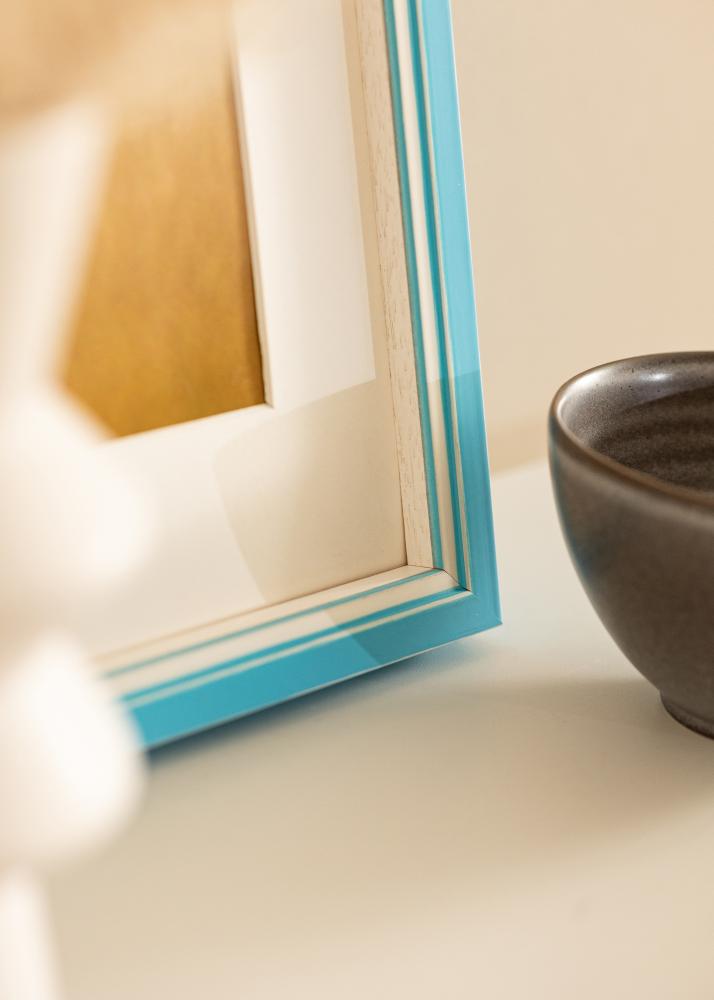 Rėmas Diana Šviesiai mėlynas 24x30 cm - Paspartu Baltas 6x8 inches